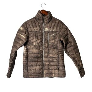 GoLite Mens Brown Cavern Camo ReGreen Puffy Zip Winter Outdoor Jacket Size M